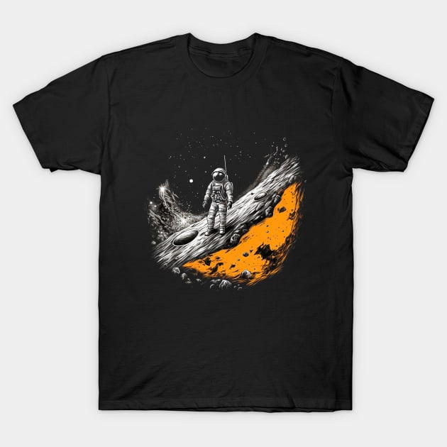 Celestial Voyager: Moon Landing Commemoration T-Shirt by Klimek Prints